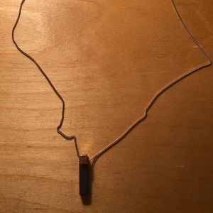 Solid black statement necklace